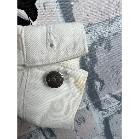 Vintage 90's The Quacker Factory Women Flower Oversized Denim Jacket Size L - Picture 6 of 7